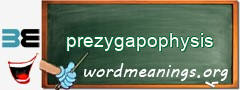 WordMeaning blackboard for prezygapophysis